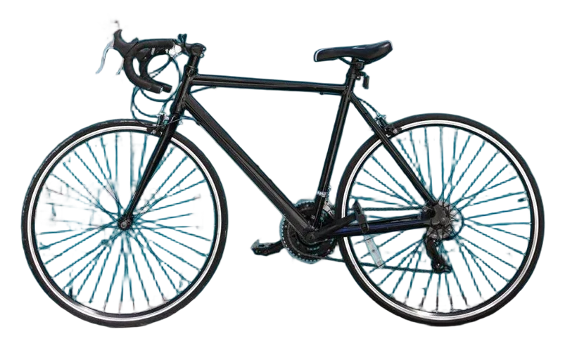 A bicycle cut-out, cropped to the subject, with a 2% margin